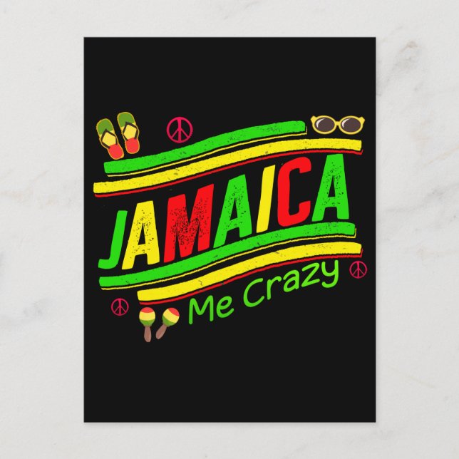 Jamaica Me Crazy Cruise Vacation Group Matching  Postcard (Front)