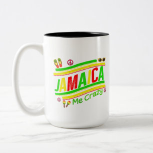 Jamaica Me Crazy Cruise Vacation Group Matching Two-Tone Coffee Mug