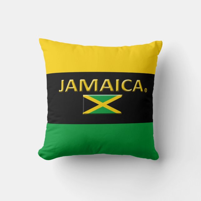 Jamaica Modern Designer Throw or Lumbar Pillows (Front)
