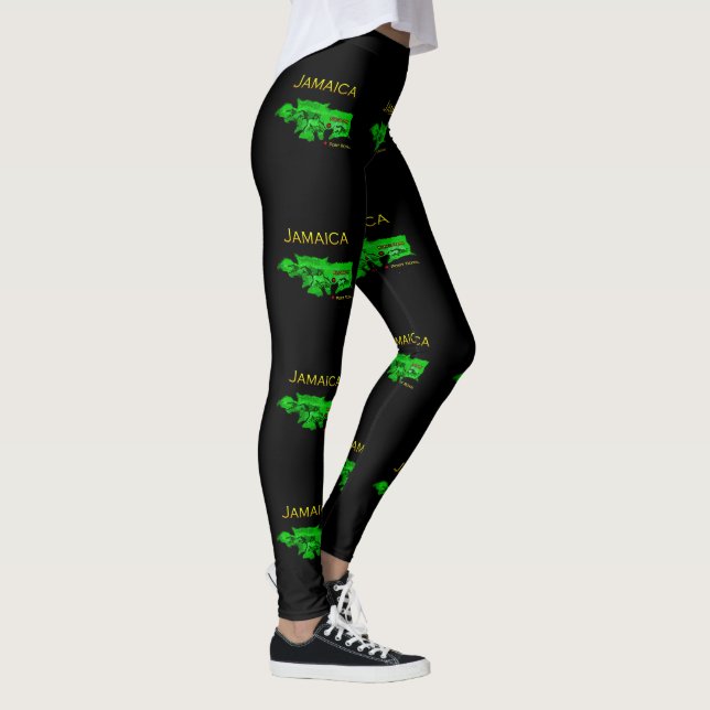 Jamaica National Colours Pattern Leggings (Right)