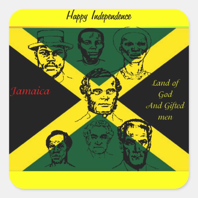 jamaica national hero square sticker (Front)