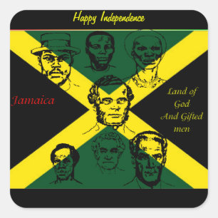 jamaica national hero square sticker
