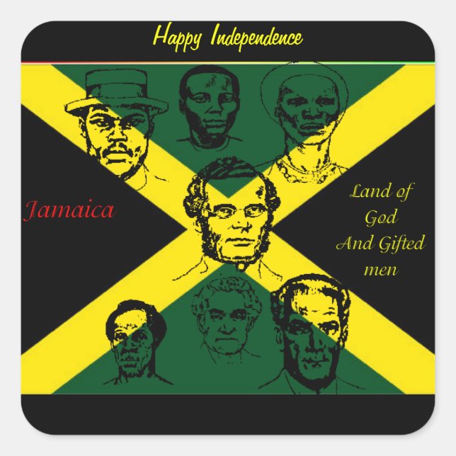 jamaica national hero square sticker (Front)