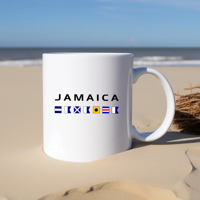 Jamaica Nautical Maritime Sailing Flags Coffee Mug (Creator Uploaded)