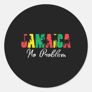Jamaica No Problem! Jamaican Vacation  Classic Round Sticker