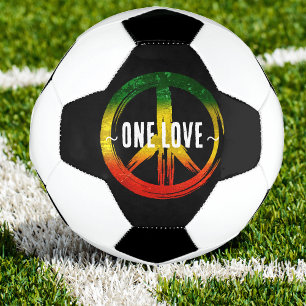 Jamaica One Love Rasta Colour Peace Symbol Jamaica Football
