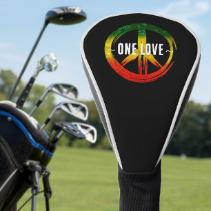Jamaica One Love Rasta Colour Peace Symbol Jamaica Golf Head Cover