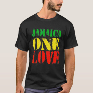 Jamaica One Love  Rasta Flag Colours Reggae T-Shirt
