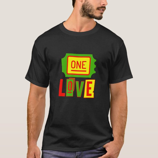 Jamaica One Love Reggae Rasta Reggae Roots   T-Shirt (Front)