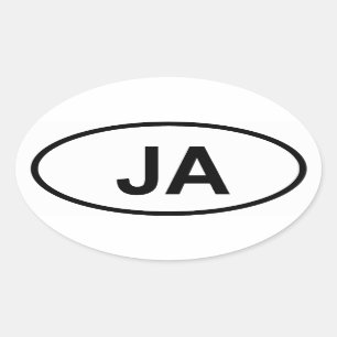 Jamaica Oval Sticker