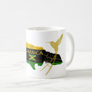 Jamaica Parishes Colours Gold Humming Bird Mug