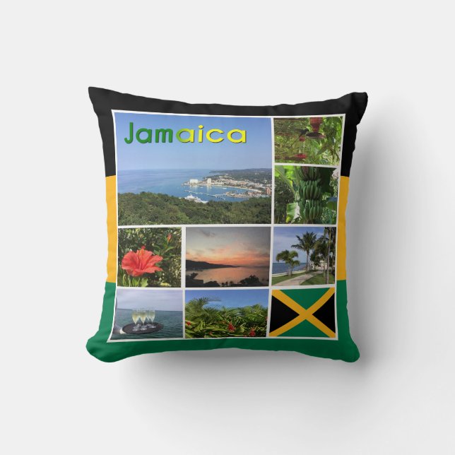 Jamaica Photo Collage Cushion (Front)