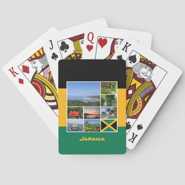 Jamaica Photo Collage Playing Cards (Back)