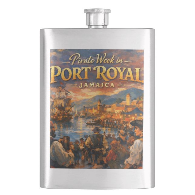 Jamaica pirate week flask (Front)