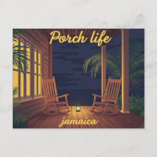 Jamaica Porch life evening Postcard