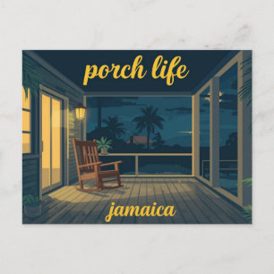 Jamaica Porch life evening Postcard