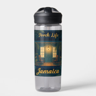 Jamaica porch life evening water bottle