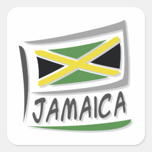 Jamaica Pride X Flag Square Sticker