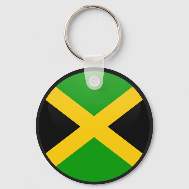 Jamaica quality Flag Circle Key Ring (Front)