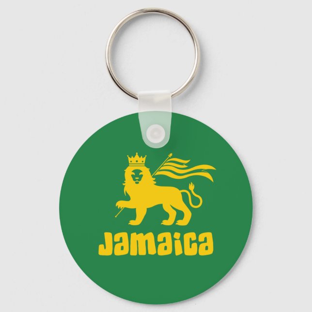 Jamaica Rasta Lion  Key Ring (Front)