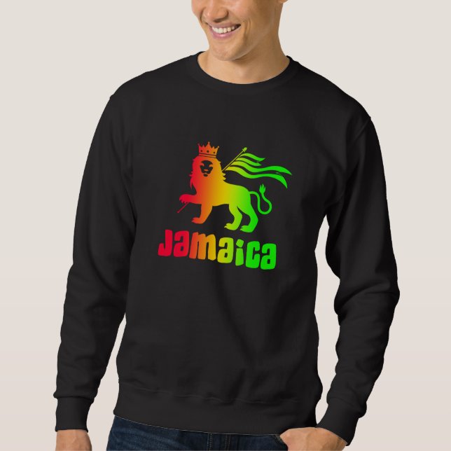 Jamaica Rasta Lion  Sweatshirt (Front)