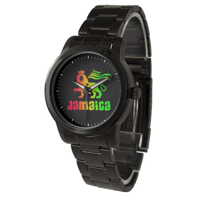Jamaica Rasta Lion  Watch (Angled)