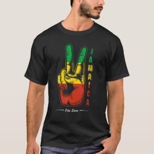 Jamaica Rasta Pride Love Peace Rastafarian Caribb T-Shirt