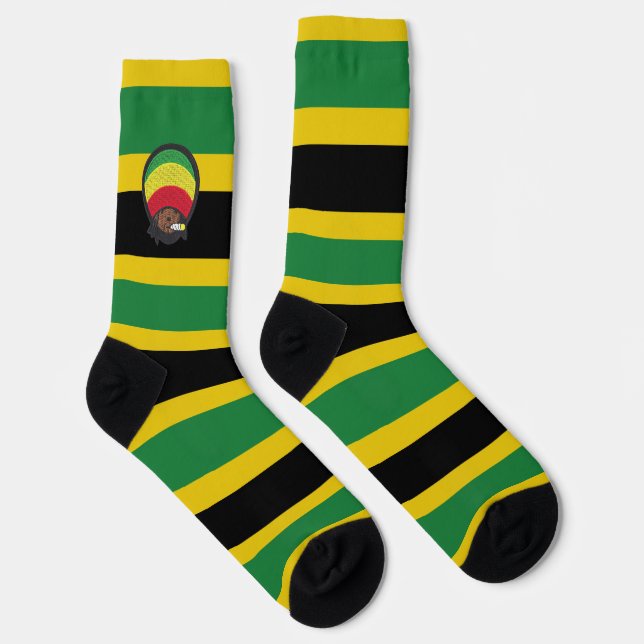 Jamaica Rasta Reggae Bobby Roots One Love Socks (Right)