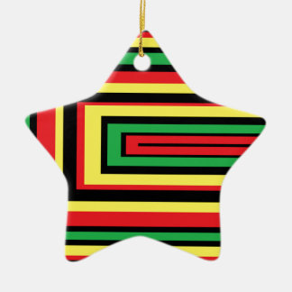 JAMAICA rasta roots colours Ceramic Tree Decoration