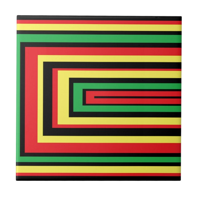 JAMAICA rasta roots colours Tile (Front)