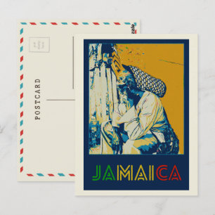 Jamaica, rastafari culture postcard