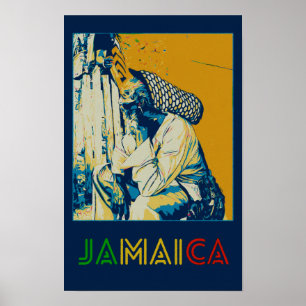 Jamaica, rastafari culture postcard poster