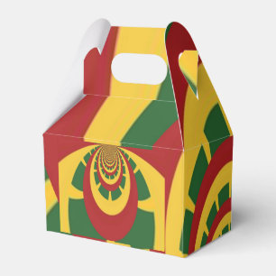 Jamaica Red Gold and Green Rasta Colours Favour Box