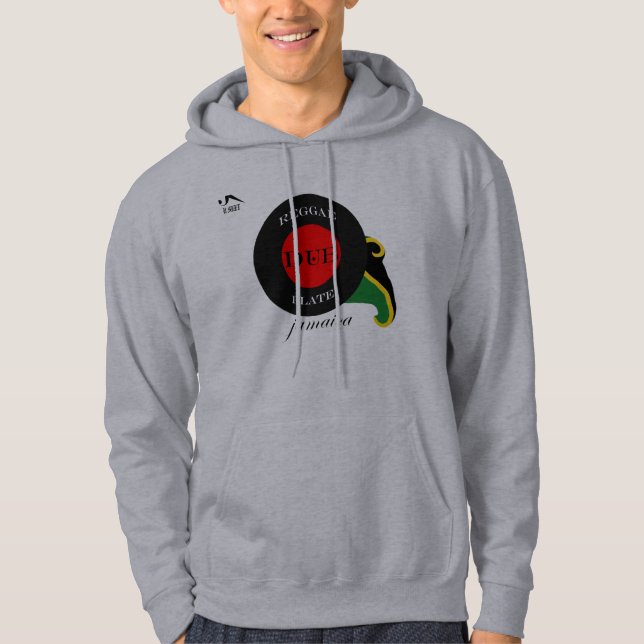 Jamaica Reggae Dub Plate Hoodie Sweatshirt (Front)