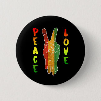 Jamaica Reggae Music Rasta Pride Peace Love 6 Cm Round Badge