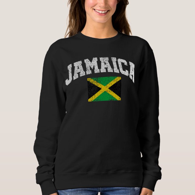 Jamaica retro jersey flag sweatshirt (Front)