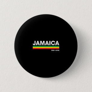 Jamaica Retro Reggae Color Bars Jamaican Vacation  6 Cm Round Badge