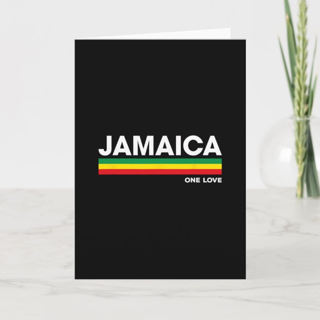 Jamaica Retro Reggae Color Rs Jamaican Vacation So Card (Front)