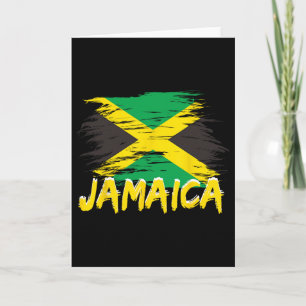 Jamaica Retro Vintage Watercolors Sport Jamaican F Card