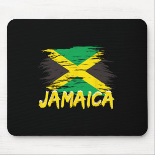 Jamaica Retro Vintage Watercolors Sport Jamaican F Mouse Mat