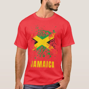 Jamaica Retro Vintage Watercolors Sport Jamaican F T-Shirt