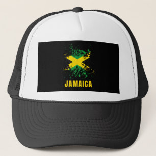 Jamaica Retro Vintage Watercolors Sport Jamaican Trucker Hat
