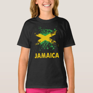 Jamaica Retro Watercolors Jamaican Flag T-Shirt