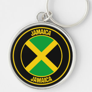 Jamaica Round Emblem Key Ring