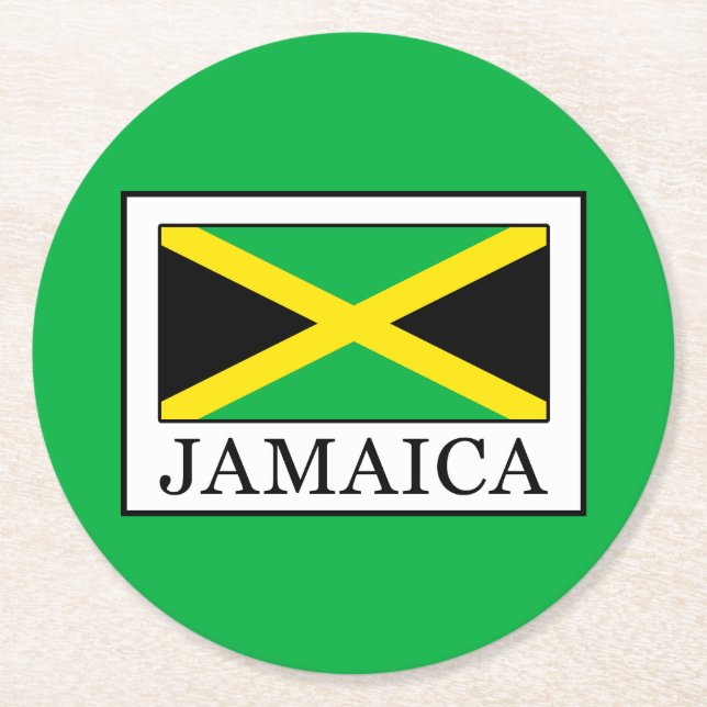Jamaica Round Paper Coaster (Front)