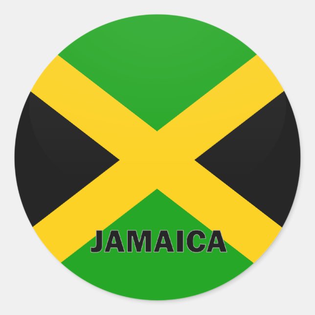 Jamaica Roundel quality Flag Classic Round Sticker (Front)