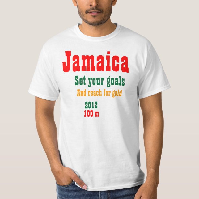 Jamaica set your goals  t-shirts (Front)