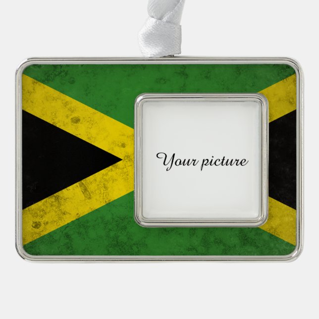 Jamaica Silver Plated Framed Ornament (Front)