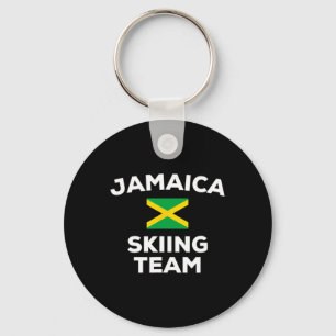 Jamaica Ski Skiing Team Jamaican Flag Key Ring