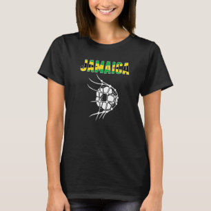 Jamaica Soccer Ball In Net Support Jamaican Footb T-Shirt
